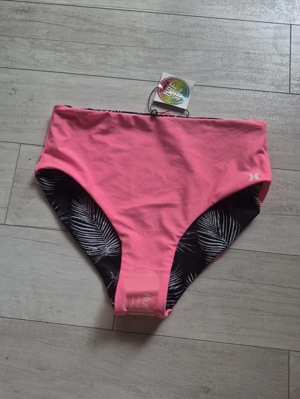 HURLEY NEW Midnight Palms High Waisted Bikini Swimsuit